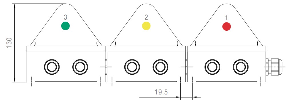 QUADRO-LED-TL RD YE GN HV